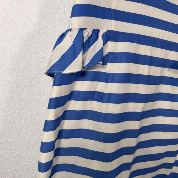 Lilly Pulitzer Maybell Strapless Dress Swizzle Stripe‎ Worth Blue Womens Size 8 - Picture 3 of 5